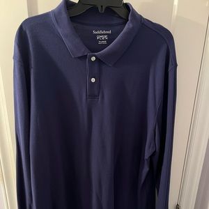 Blue long sleeve polo